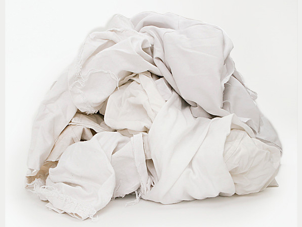 White clothes crushed on the white background